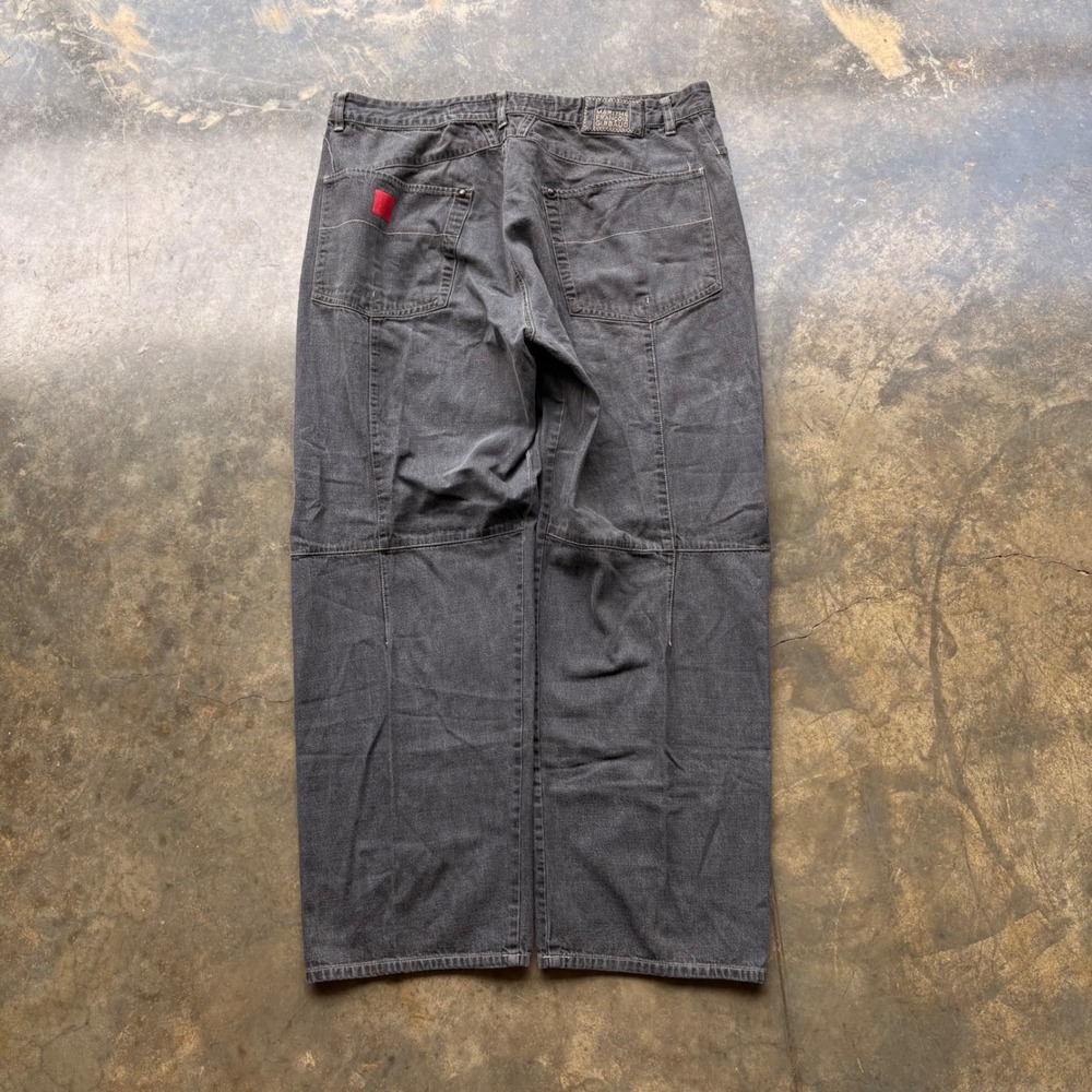 Marithe Francois Girbaud Baggy Jeans Faded Black‎ Denim Mens 40 Vintage 90s Y2K